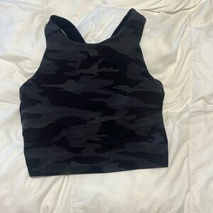 Small Athleta camo crop workout top